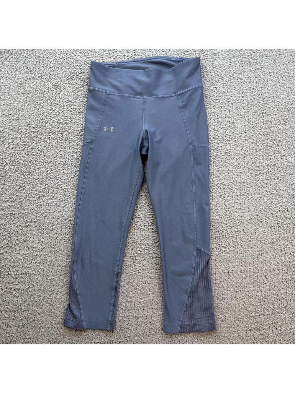Under Armour Women’s Blue Cropped Leggings Athletic Compression Pants Size Small